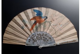 Macaw by Labarre, late 19th century fan