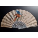 Macaw by Labarre, late 19th century fan