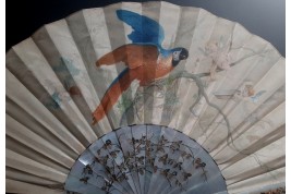 Macaw by Labarre, late 19th century fan