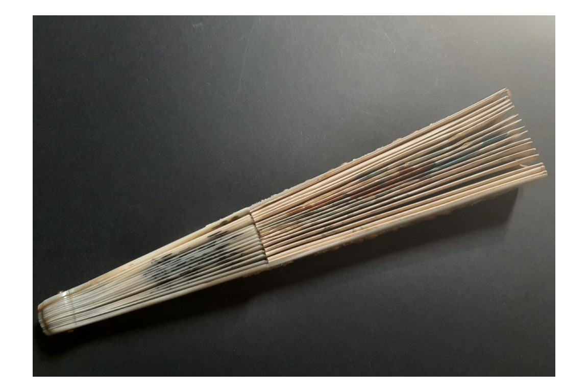 Macaw by Labarre, late 19th century fan