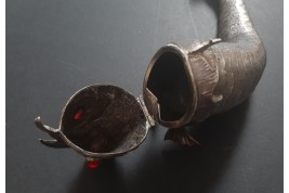 Poisson, boîte en argent XXème