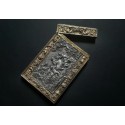 Putti jouant avec un bouc, porte-carte, Elkington 1850-1900