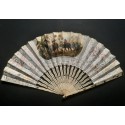 Elephants and tigers, fan circa 1850