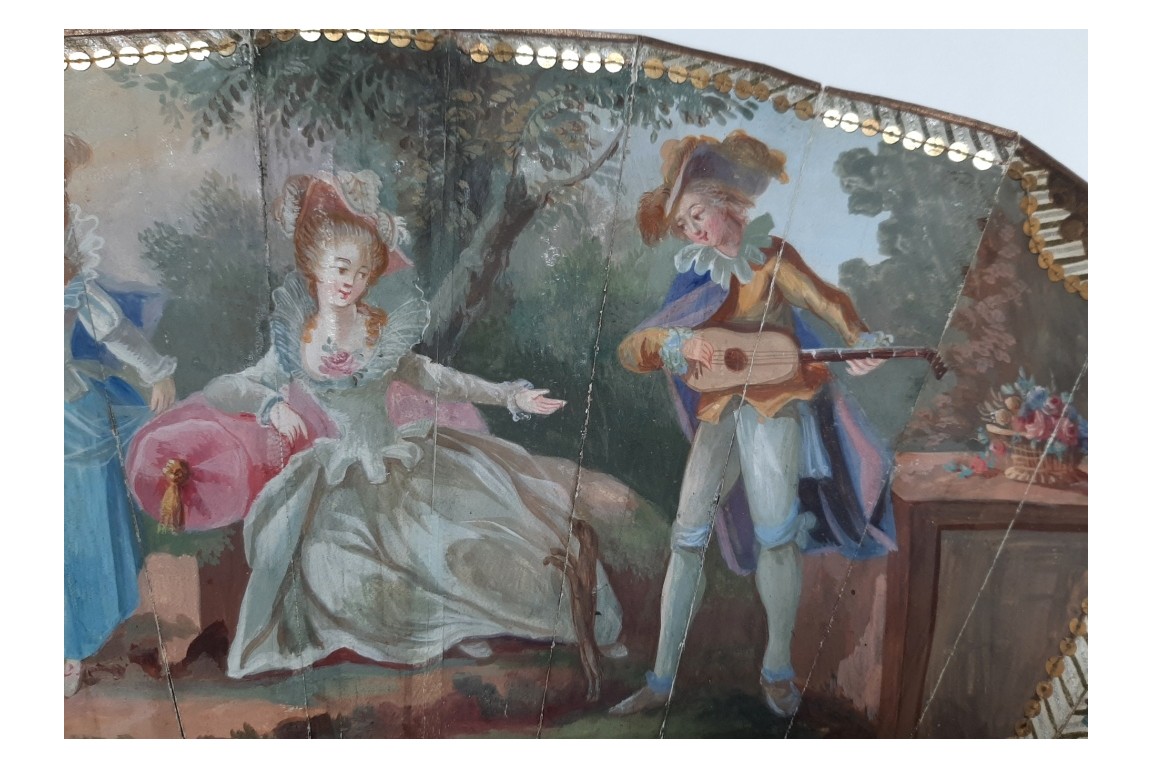 La musique de l'amour, éventail vers 1770