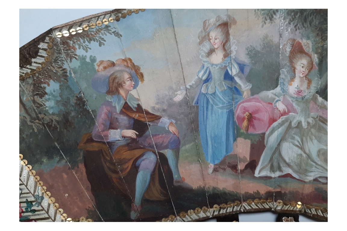 La musique de l'amour, éventail vers 1770