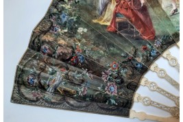 Love triangle or the art of love, 19th century fan