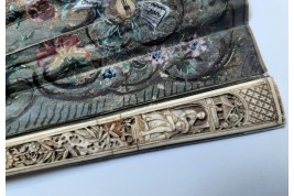 Love triangle or the art of love, 19th century fan