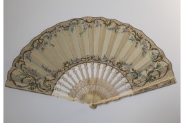 Triangle amoureux ou l'art de l'amour, éventail XIXeme