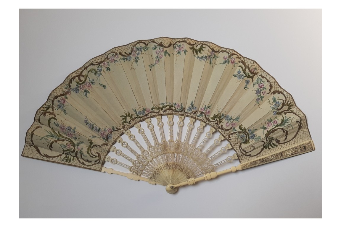 Triangle amoureux ou l'art de l'amour, éventail XIXeme