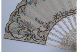 Love triangle or the art of love, 19th century fan