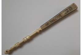 Love triangle or the art of love, 19th century fan