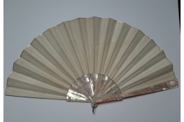 Colombine portraying Harlequin, fan circa 1870-80