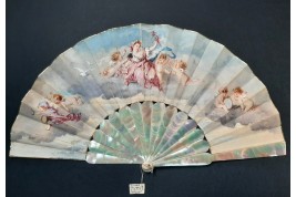 Comedy and Tragedy, fan by Edouard de Beaumont, circa 1865