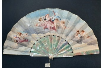 Comedy and Tragedy, fan by Edouard de Beaumont, circa 1865