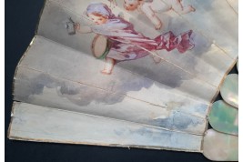 Comedy and Tragedy, fan by Edouard de Beaumont, circa 1865