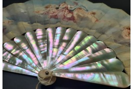 Comedy and Tragedy, fan by Edouard de Beaumont, circa 1865