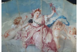 Comedy and Tragedy, fan by Edouard de Beaumont, circa 1865