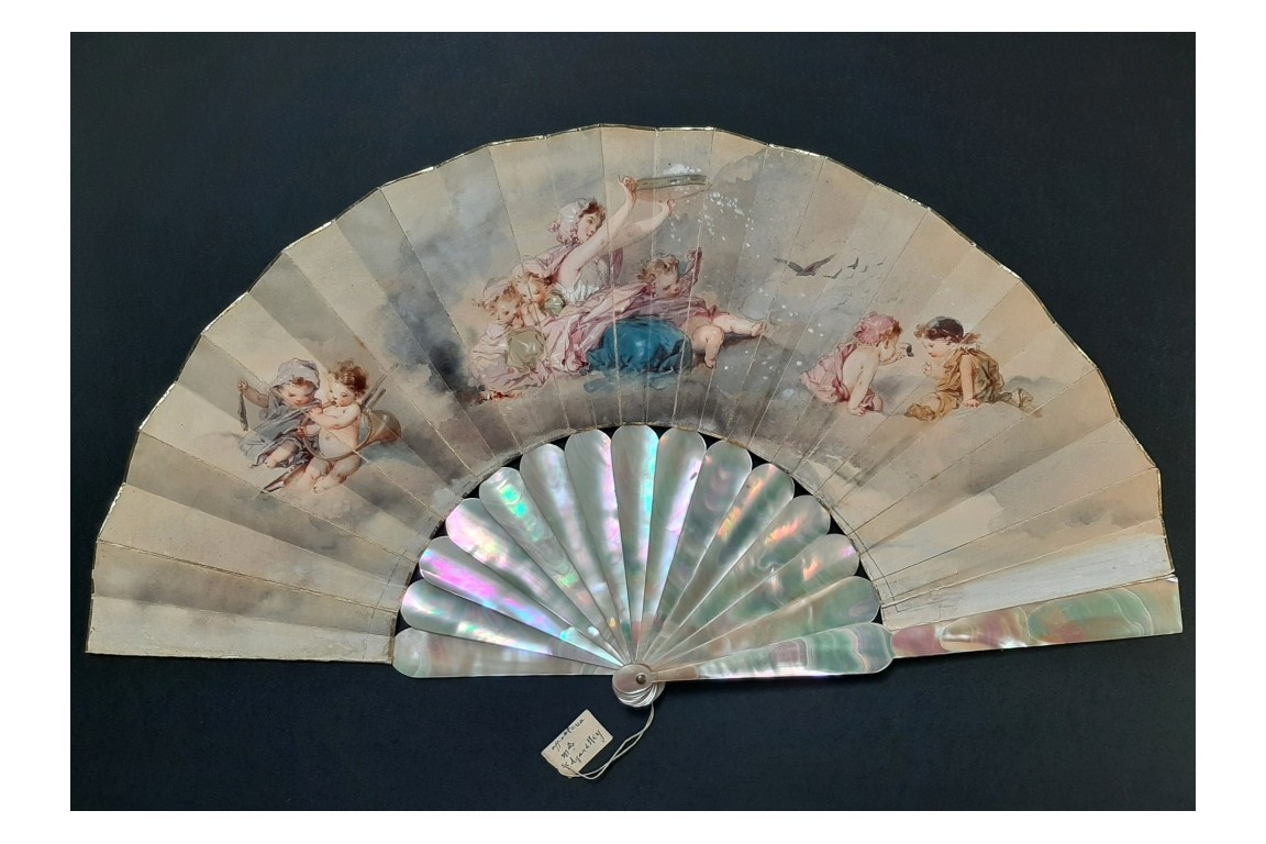 Comedy and Tragedy, fan by Edouard de Beaumont, circa 1865