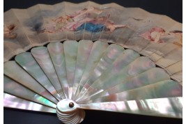 Comedy and Tragedy, fan by Edouard de Beaumont, circa 1865