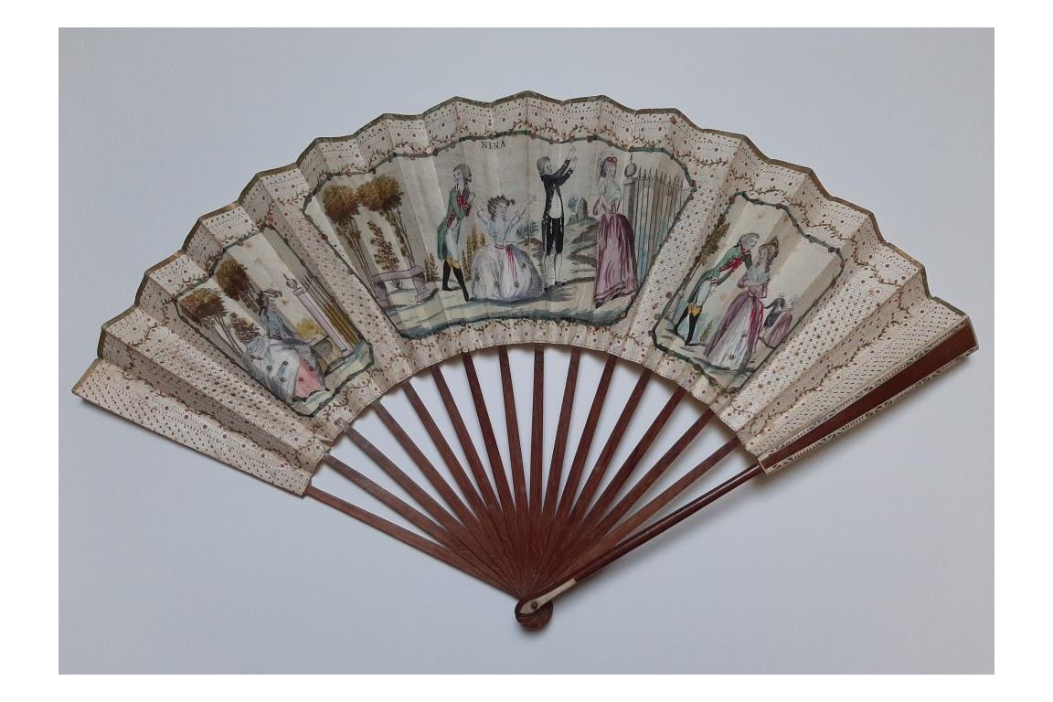 Nina or the woman crazed with love, fan for an opera, 1786-90