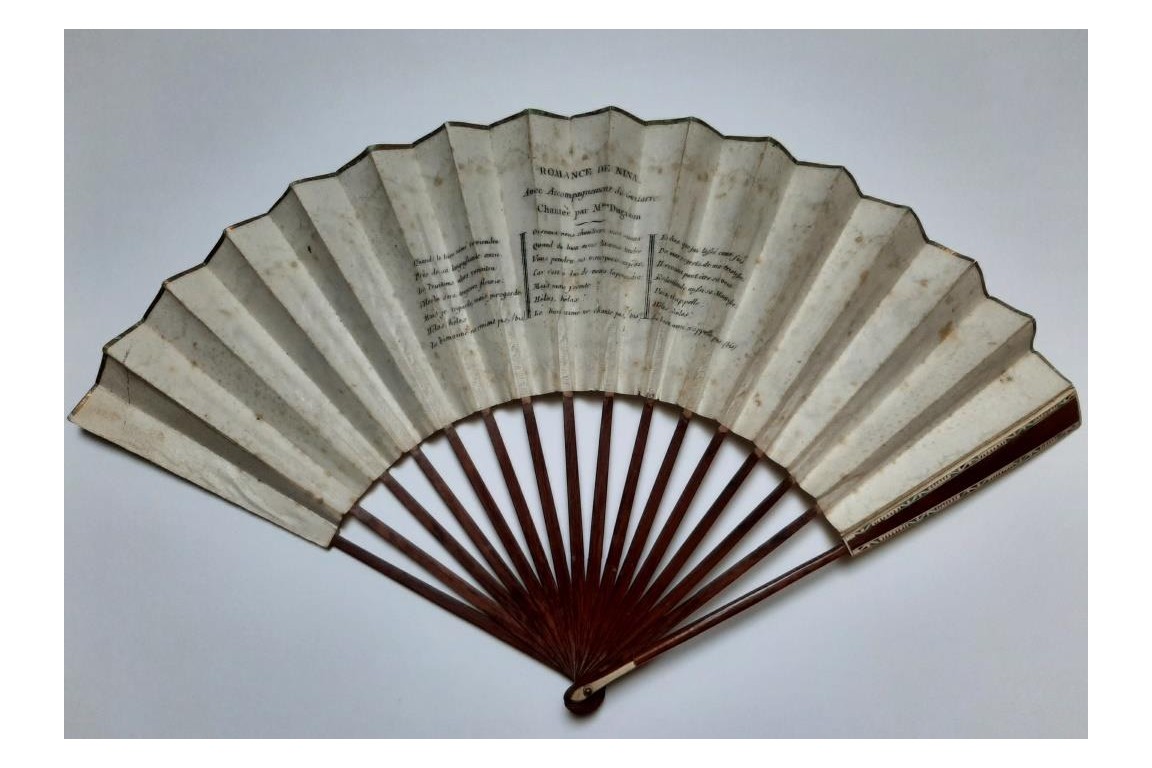 Nina or the woman crazed with love, fan for an opera, 1786-90