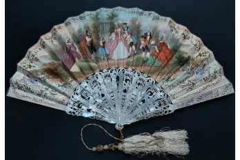 Spanish dance, fan circa 1860