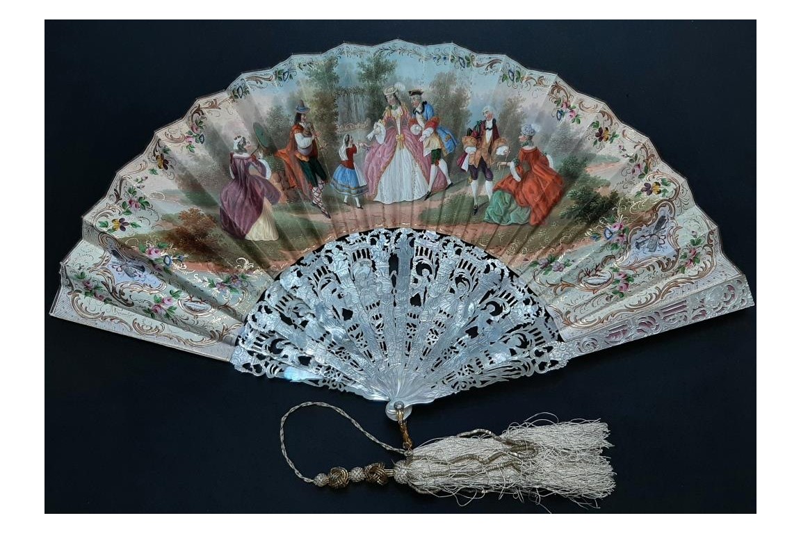 Spanish dance, fan circa 1860