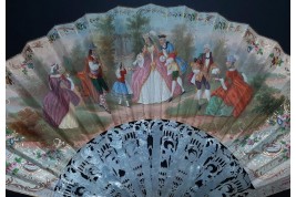 Spanish dance, fan circa 1860