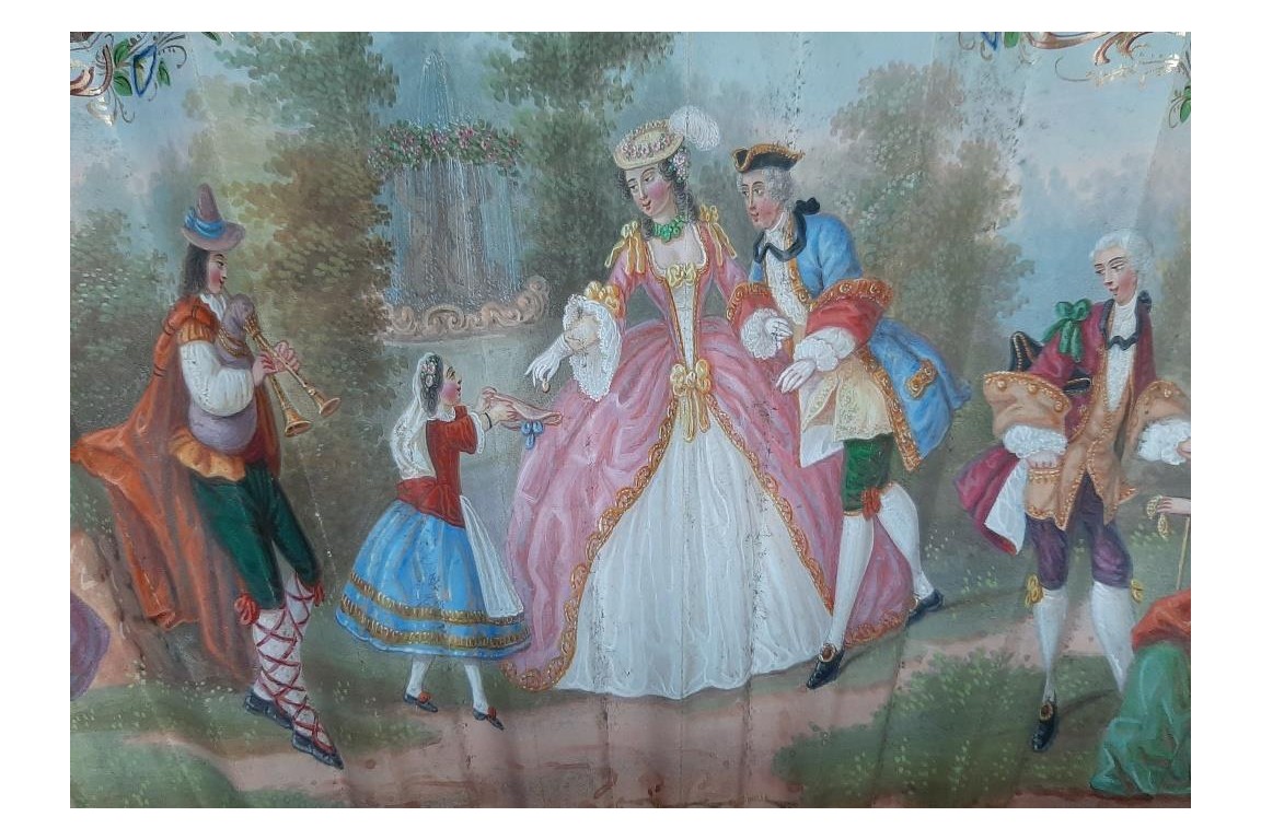 Spanish dance, fan circa 1860