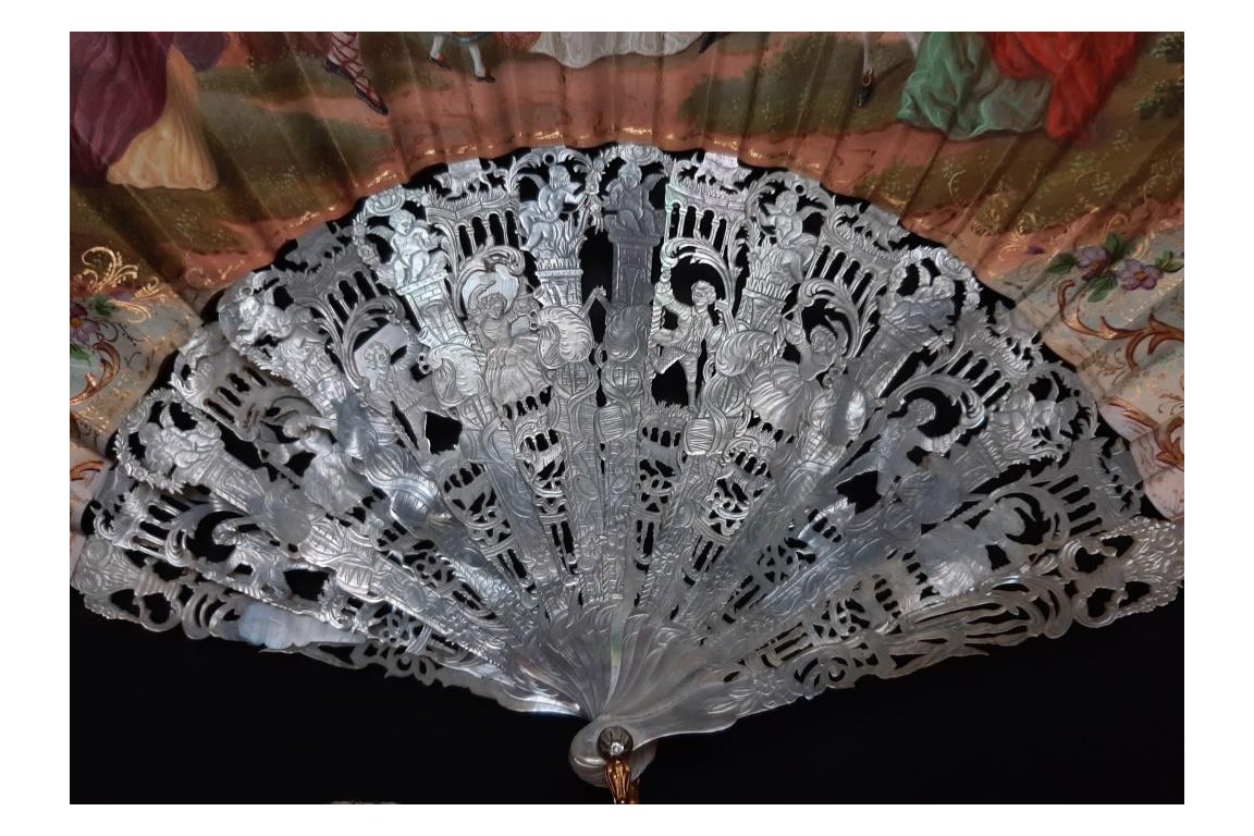 Spanish dance, fan circa 1860