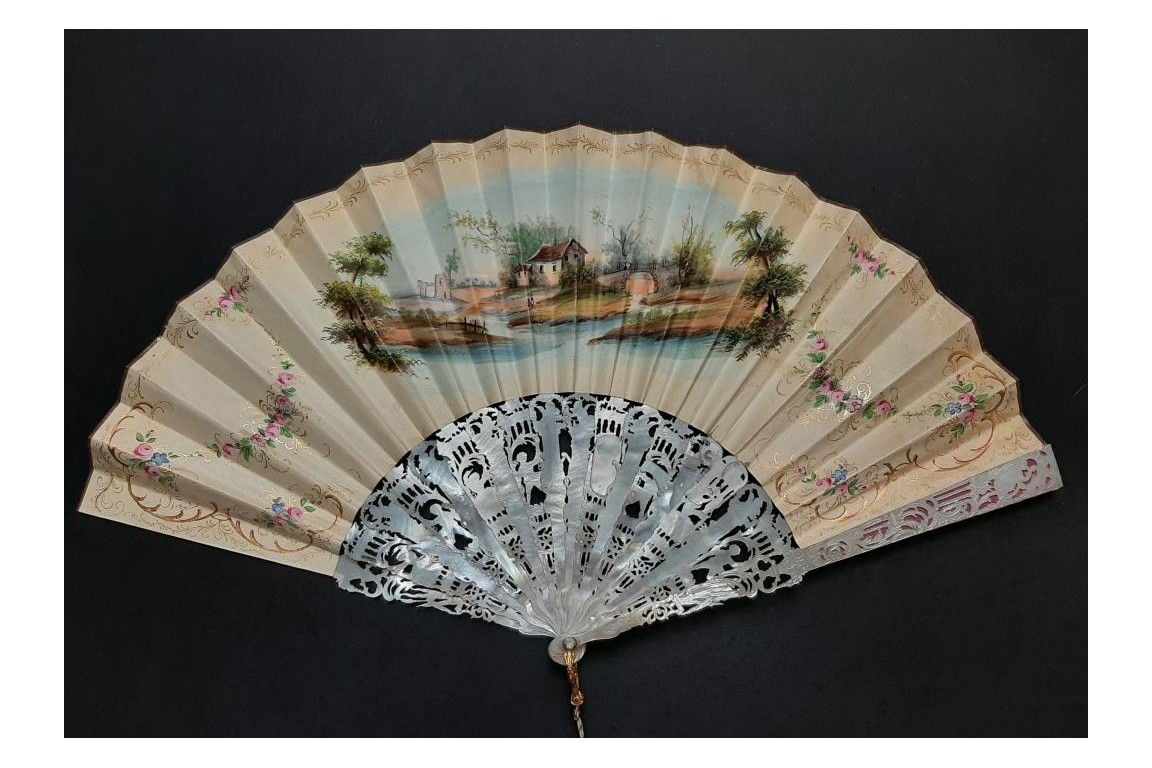 Spanish dance, fan circa 1860