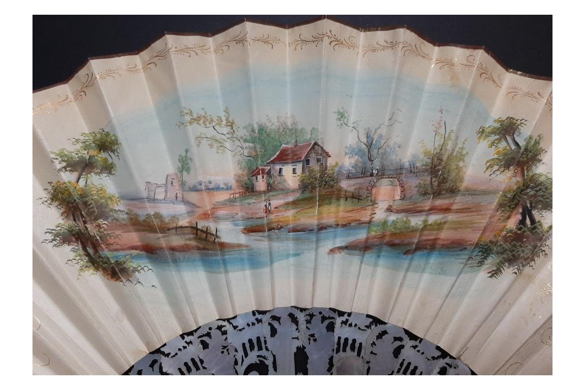 Spanish dance, fan circa 1860