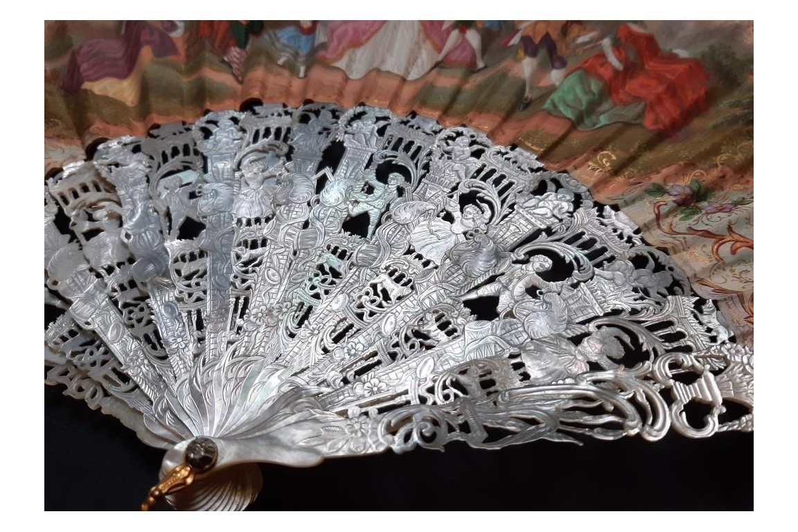 Spanish dance, fan circa 1860