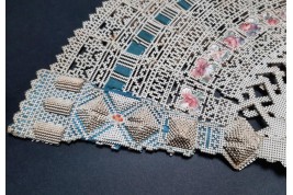 Punched card fan, for left-handed, Spain circa 1860-70