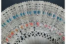 Punched card fan, for left-handed, Spain circa 1860-70
