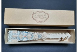 Punched card fan, for left-handed, Spain circa 1860-70