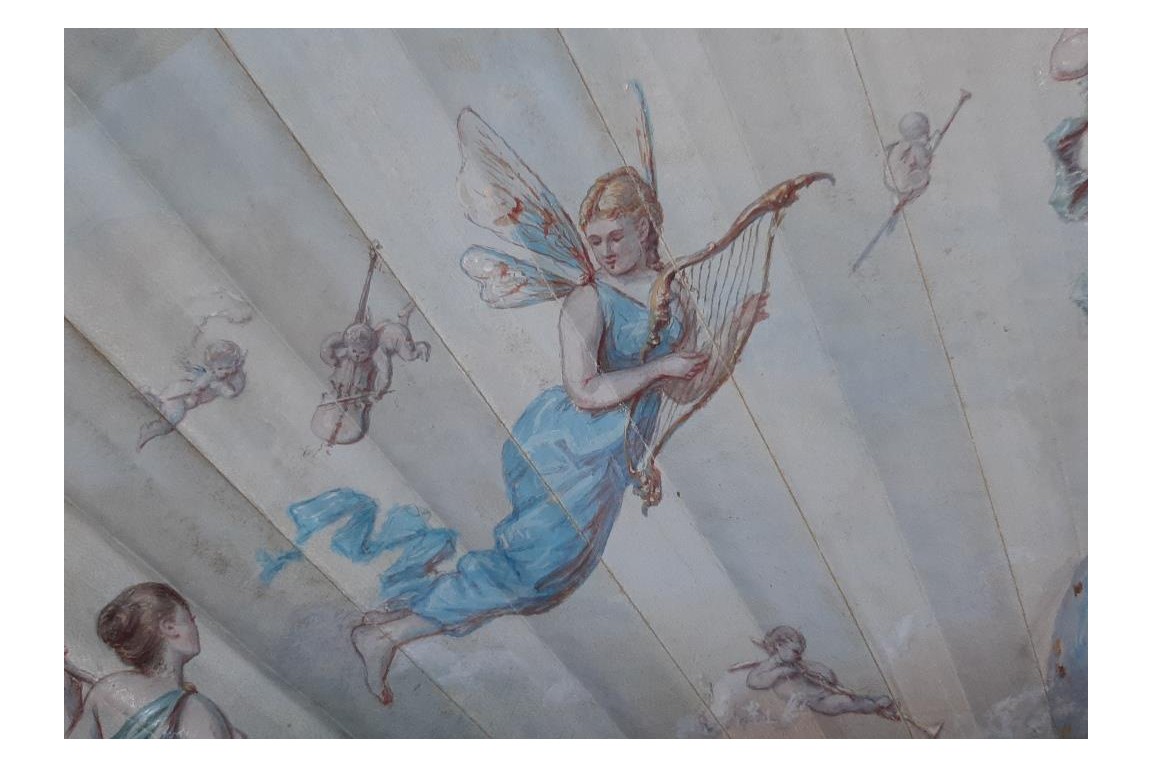 Music from sky, Duvelleroy fan, 1883