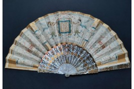 Music and Poetry, fan by Cassien-Bernard, 1882-83