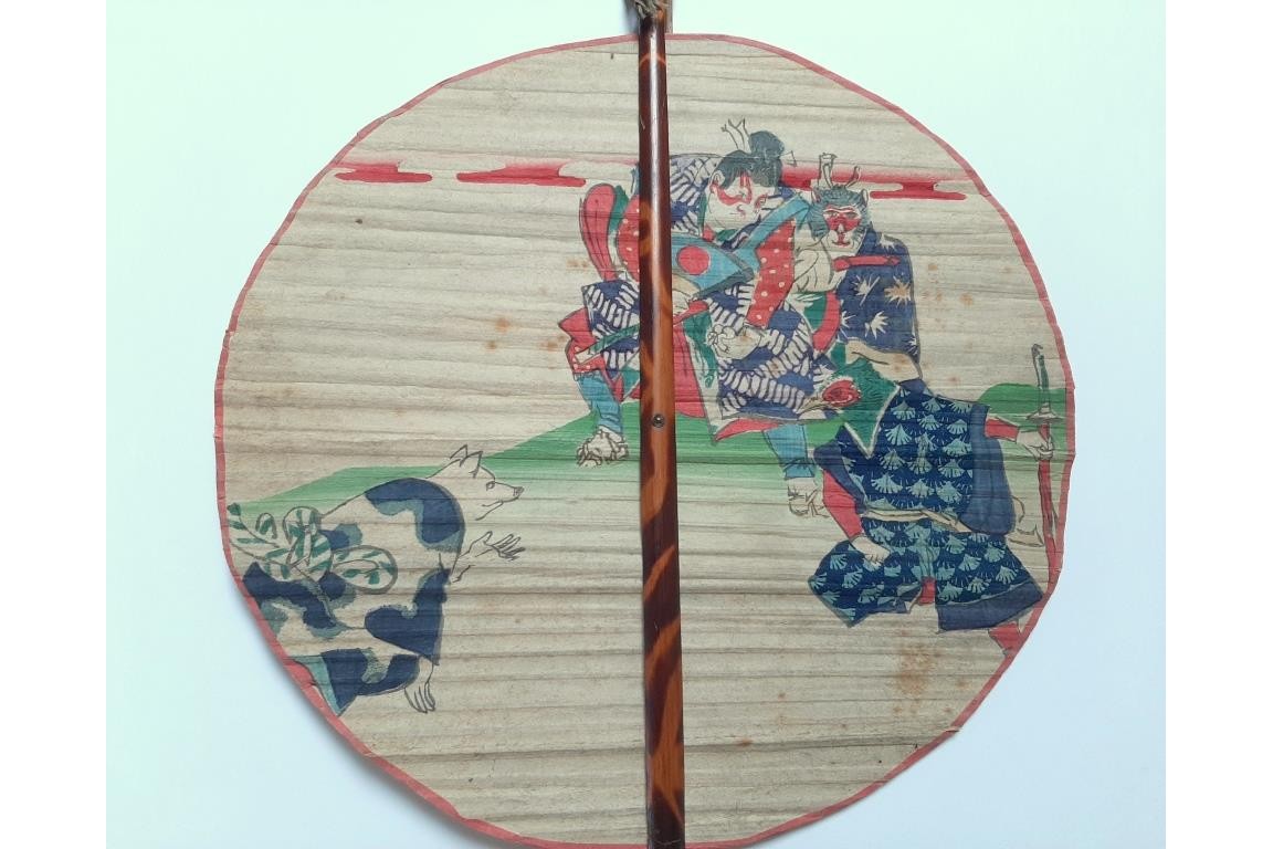 Maki-uchiwa, Japanese fan, late 19th century