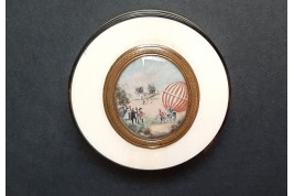 Tabatière à la montgolfière, fin XVIIIème