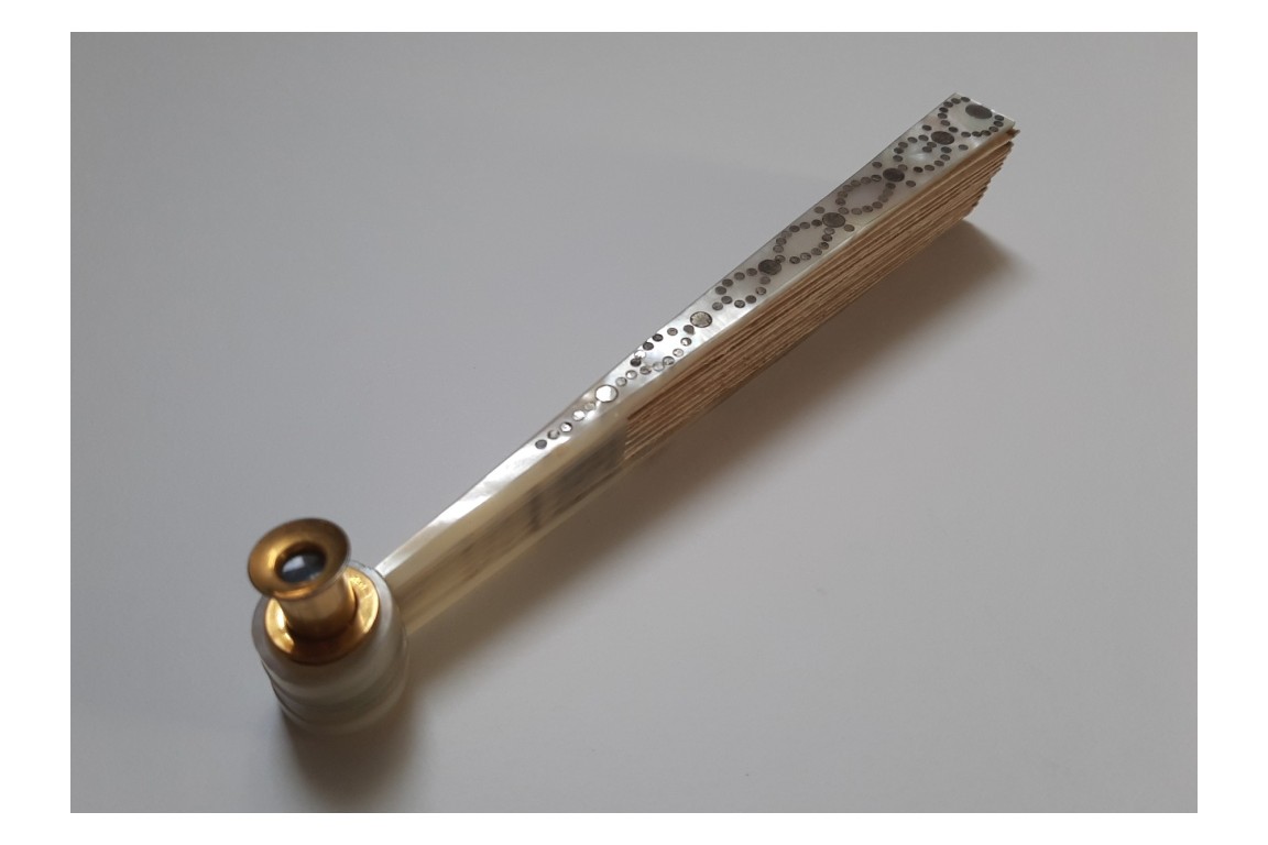 The king of Rome and his dog, lorgnette fan, circa 1816