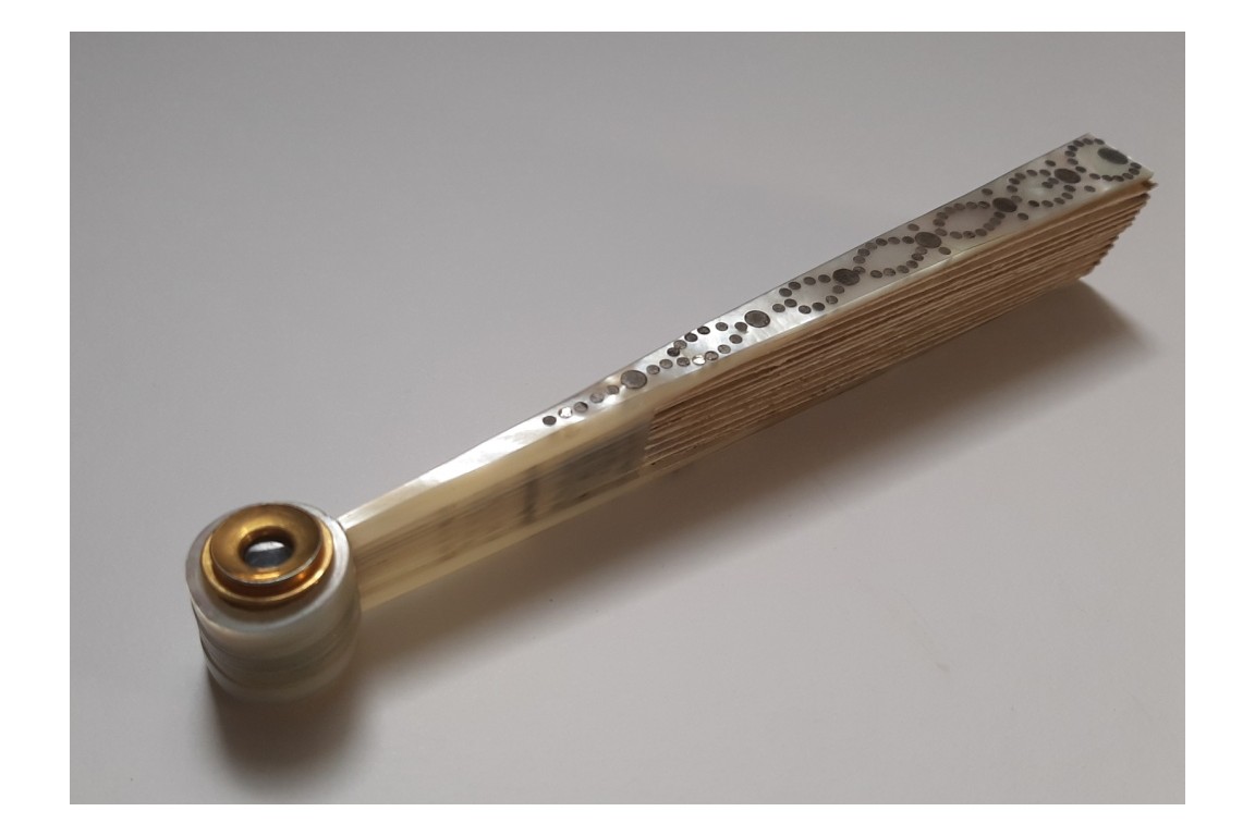 The king of Rome and his dog, lorgnette fan, circa 1816