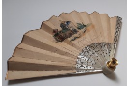 The king of Rome and his dog, lorgnette fan, circa 1816