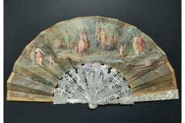 Stars and flowers of love, fan by Donzel around 1865