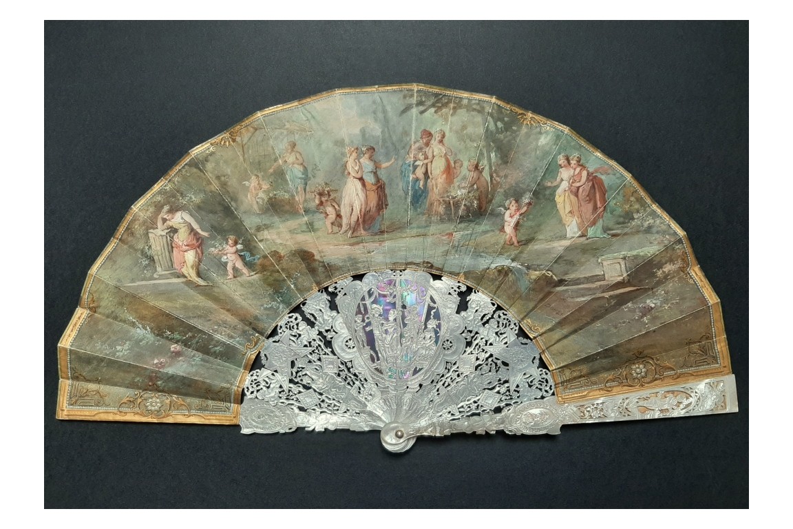 Stars and flowers of love, fan by Donzel around 1865