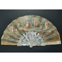 Stars and flowers of love, fan by Donzel around 1865