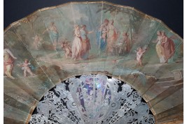 Stars and flowers of love, fan by Donzel around 1865