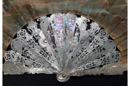 Stars and flowers of love, fan by Donzel around 1865