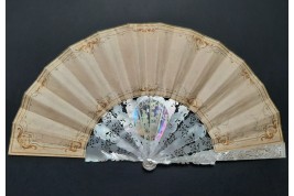 Stars and flowers of love, fan by Donzel around 1865