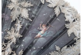 Les cupidons d'Aubert, éventail vers 1885-95